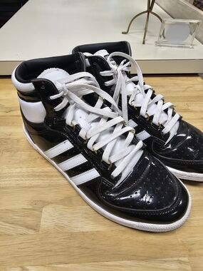 Adidas Mens High-Top Sneakers - Black/White